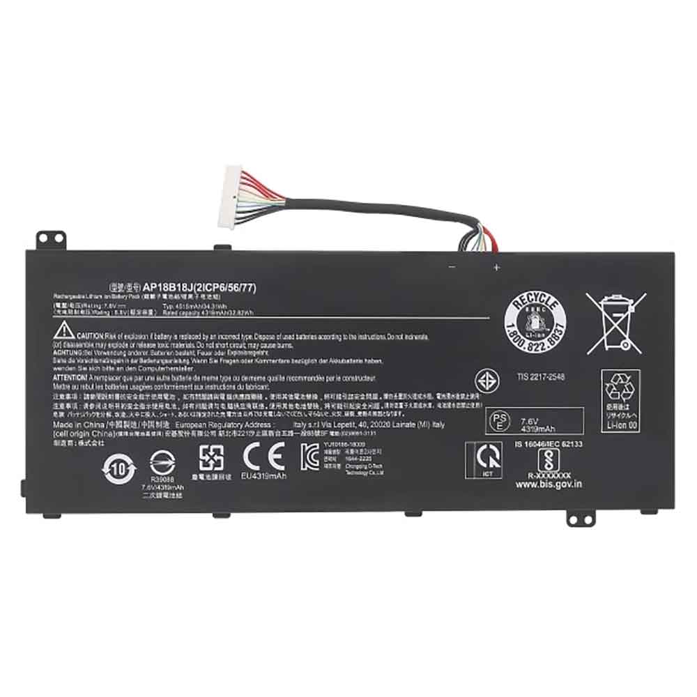 Batería para PR-234385G-11CP3/43/acer-AP18B18J